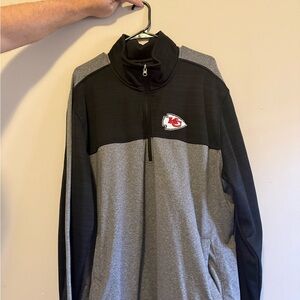 NFL Black and Gray 1/4 Zip Jacket